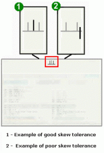 인쇄 텍스트 또는 이미지가 비뚤어지거나 늘어남 HP Officejet 6500 또는 Officejet Pro 8500, 8500 무선 또는 8500 Premier_6