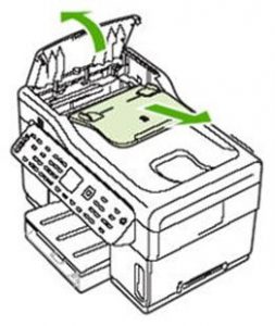 HP Officejet Pro L7380, 7580 오피스젯 프로 L7380, 7580 복합기 시리즈-복합기에 용지 걸림 메시지가 나타남_1_5